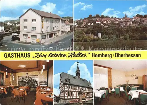 Homberg Ohm Gasthaus Pension Zum letzten Heller  Kat. Homberg (Ohm)