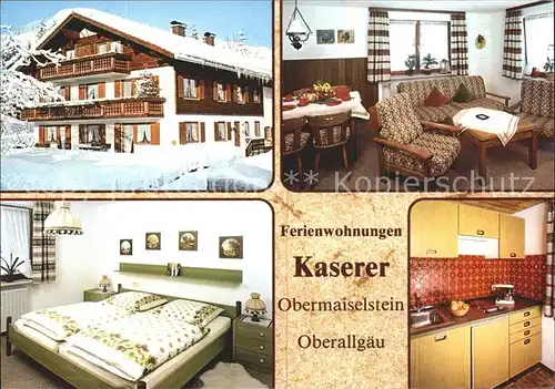 Obermaiselstein Ferienwohnungen Kaserer  Kat. Obermaiselstein