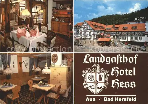Aua Bad Hersfeld Landgasthof Hotel Hess  Kat. Neuenstein