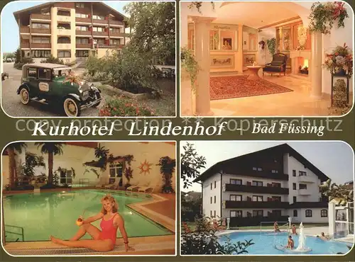 Bad Fuessing Kurhotle Lindenhof Oldtimer Halle Schwimmbad Kat. Bad Fuessing