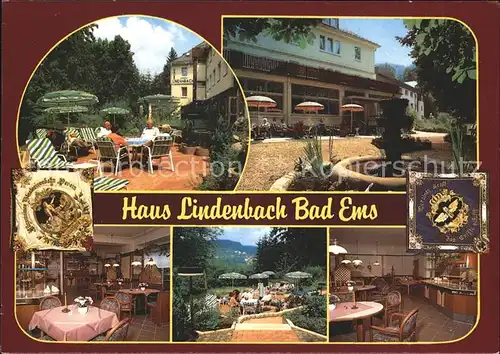 Bad Ems Haus Lindenbach Gastraum Terrasse Kat. Bad Ems