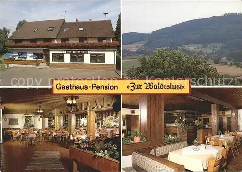 Kroeckelbach Odenwald Gasthaus Pension Zur Waldeslust Gastraeume Kat. Fuerth