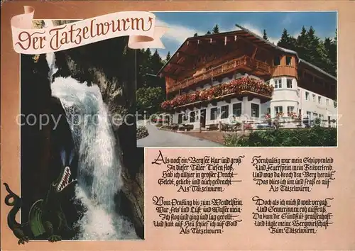 Oberaudorf Historischer Gasthof zum Feurigen Tatzelwurm Kat. Oberaudorf