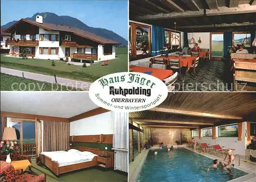 Ruhpolding Haus Jaeger Gastraum Zimmer Hallenbad Kat. Ruhpolding