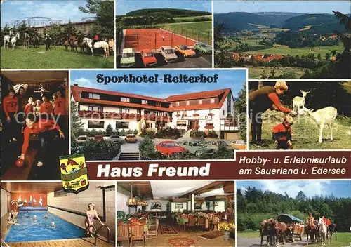 Oberorke Sporthotel Reiterhof Freund Kegeln Tennis Reiten Hallenbad Kat. Voehl