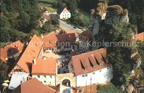 Tuechersfeld Fraenkische Schweiz Museum Fliegeraufnahme Kat. Pottenstein