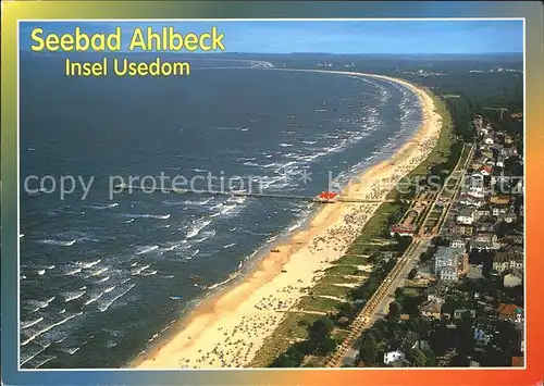 Ahlbeck Ostseebad Insel Usedom Fliegeraufnahme Kat. Heringsdorf Insel Usedom