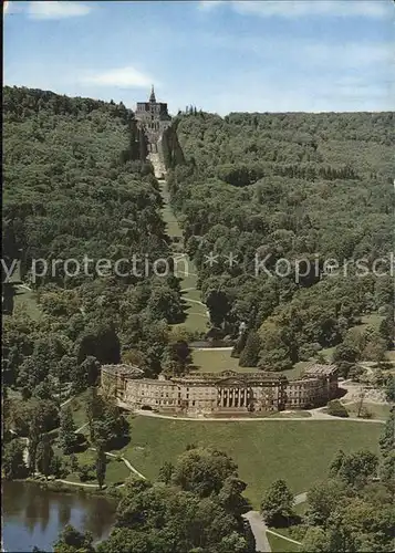 Wilhelmshoehe Kassel Schloss mit Herkules Fliegeraufnahme Kat. Kassel