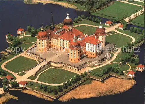 Dresden Moritzburg Jagdschloss Fliegeraufnahme Kat. Dresden Elbe