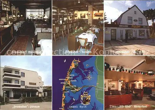 Westerland Sylt mit Friesenkaten in Kampen St Peter Hoernum Insel Sylt Fliegeraufnahme Disco Life Club Westerland Kat. Westerland