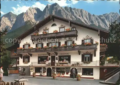 Grainau Kaufhaus Grainau Hotel zum Wulfn Hansl Kat. Grainau