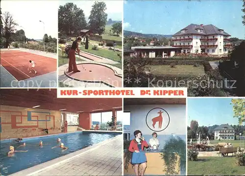 Bad Gams Kur und Sporthotel Dr Kipper Hallenbad Tennis Minigolf Kat. Bad Gams