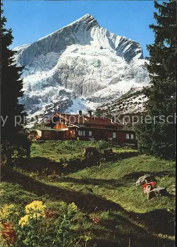 Garmisch Partenkirchen Kreuzalm mit Alpspitze Kat. Garmisch Partenkirchen