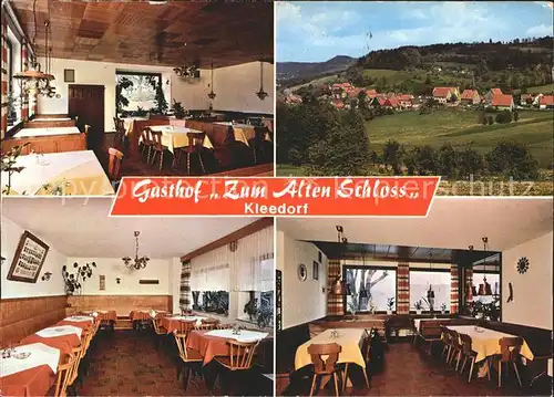 Kleedorf Gasthof Zum Alten Schloss Gastraeume Panorama Kat. Kirchensittenbach