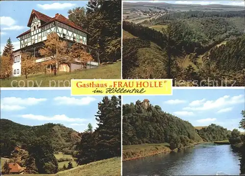Hoellental Hessen Gasthaus Frau Holle Landschaftspanorama Kat. Berkatal
