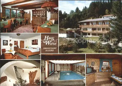 Oberstdorf Haus Wiese Gastraum Zimmer Hallenbad Sauna Kat. Oberstdorf