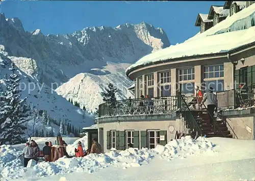 Garmisch Partenkirchen Kreuzerhaus mit Zugspitze Kat. Garmisch Partenkirchen