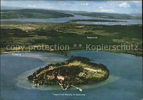 Insel Mainau im Bodensee Fliegeraufnahme Kat. Konstanz Bodensee