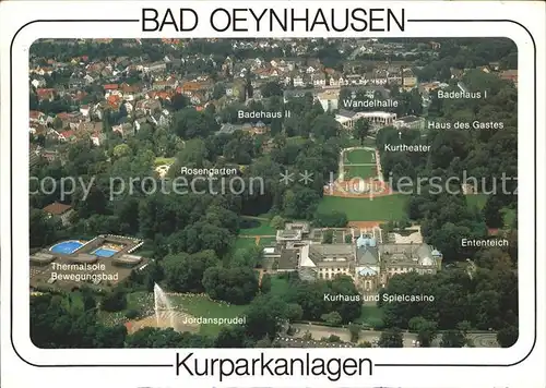 Bad Oeynhausen Kuranlagen Fliegeraufnahme Kat. Bad Oeynhausen