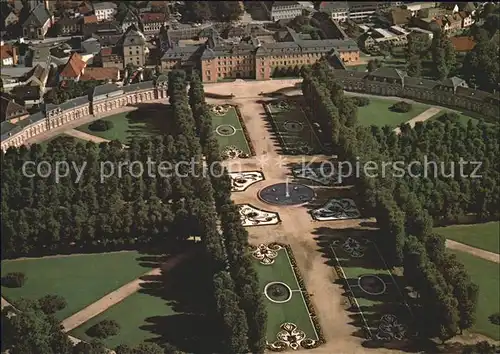 Schwetzingen Schloss mit Schlossgarten Fliegeraufnahme Kat. Schwetzingen