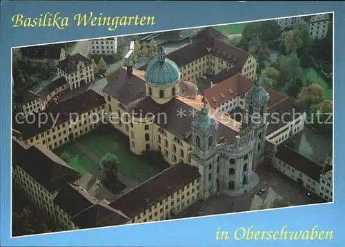 Weingarten Wuerttemberg Basilika Weingarten Fliegeraufnahme / Weingarten /Ravensburg LKR
