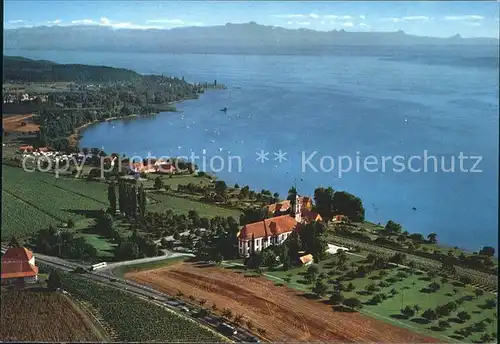 Birnau Klosterkirche am Bodense Fliegeraufnahme Kat. Uhldingen Muehlhofen