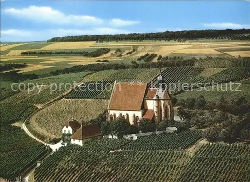 Volkach Wallfahrtskirche Maria im Weingarten Fliegeraufnahme Kat. Volkach Main