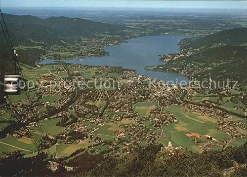 Rottach Egern Bad Wiessee Tegernsee Gondelbahn Fliegeraufnahme Kat. Rottach Egern