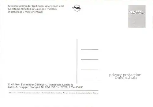 Gailingen Kliniken Schmieder mit Allensbach und Konstanz Hegau und Hohentwiel Fliegeraufnahme Kat. Gailingen am Hochrhein