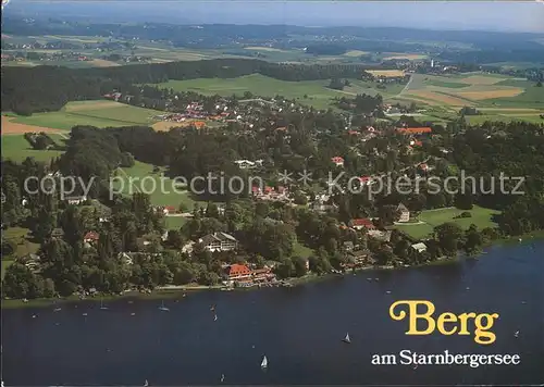 Berg Starnberg mit Starnbergersee Fliegeraufnahme Kat. Berg