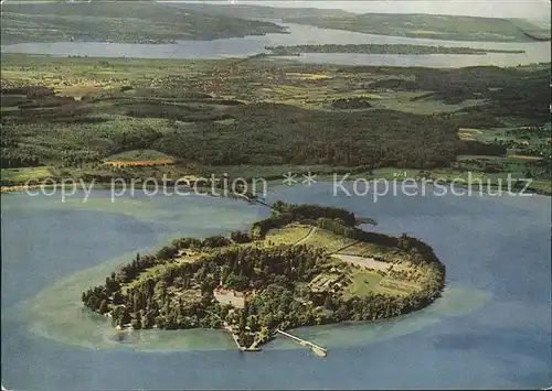 Insel Mainau im Bodensee Fliegeraufnahme Kat. Konstanz Bodensee