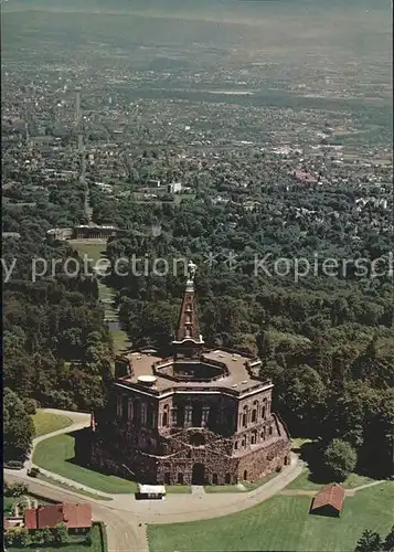 Wilhelmshoehe Kassel Herkules mit Schloss Fliegeraufnahme Kat. Kassel