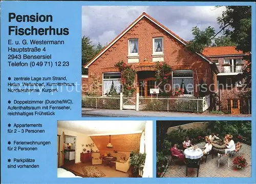 Bensersiel Pension Fischerhaus Zimmer Terrasse Kat. Esens