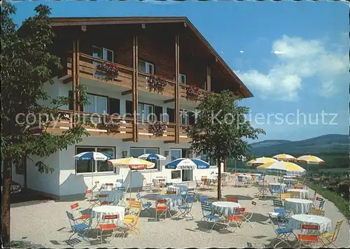 Aufham Anger Gaststaette Pension Hoelbinger Alm Terrasse Kat. Anger