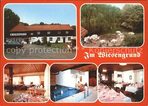 Gifhorn Hotel Restaurant Im Wiesengrund Gastraum Swimmingpool Kat. Gifhorn