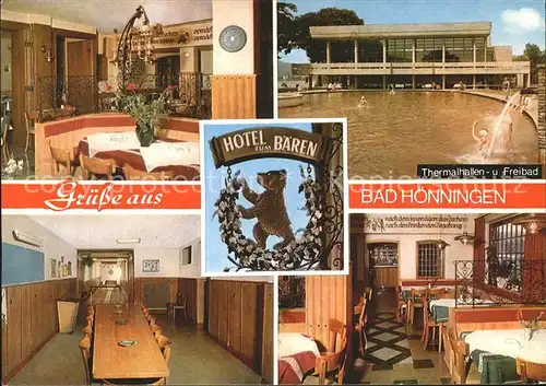 Bad Hoenningen Hotel zum Baeren Gastraeume Pool Kat. Bad Hoenningen