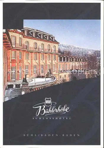 Buehl Baden Schlosshotel Buehlerhoehe Kat. Buehl