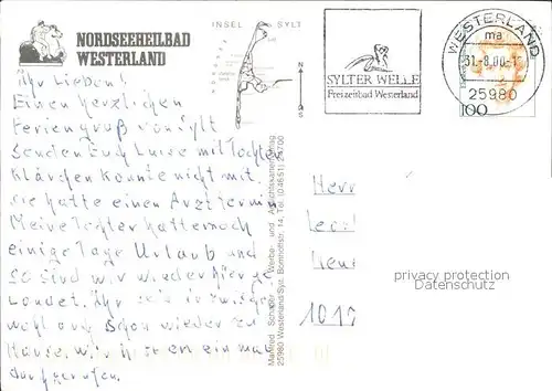 Westerland Sylt  Kat. Westerland