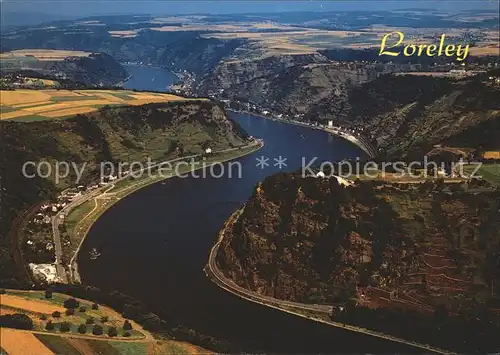 St Goarshausen Loreley Fliegeraufnahme Kat. Sankt Goarshausen