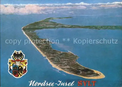 Insel Sylt Fliegeraufnahme Kat. Westerland