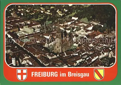 Freiburg Breisgau mit Muenster Fliegeraufnahme Kat. Freiburg im Breisgau