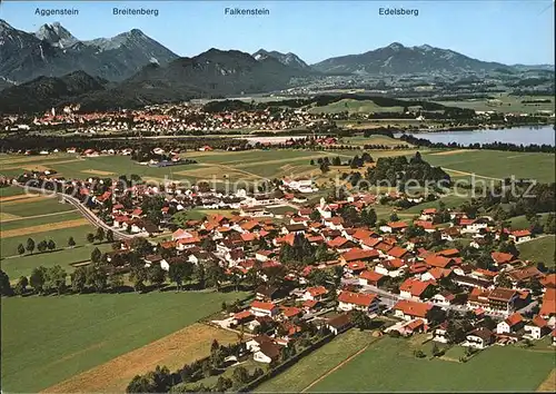 Pfronten mit Aggenstein Breitenberg Falkenstein Edelsberg Fliegeraufnahme Kat. Pfronten