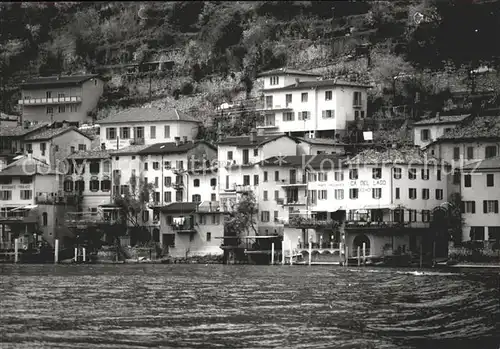 Gandria Lago di Lugano Haeuser am See Kat. Gandria