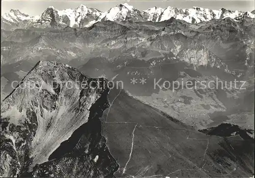 Niesen Eiger Moench Jungfrau Fliegeraufnahme Kat. Niesen