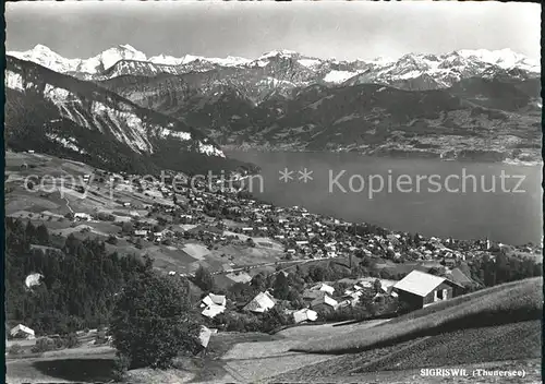 Sigriswil Thunersee Moench Jungfrau Bluemlisalp Kat. Sigriswil