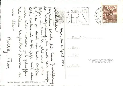 Bern BE Roeseligarten Kat. Bern