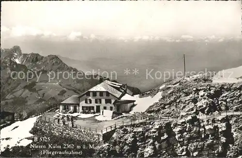 Niesen Kulm Fliegeraufnahme Kat. Niesen Kulm