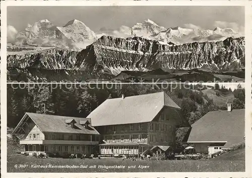 Schangnau Kurhaus Kemmeribodenbad Hohgantkette Alpen  Kat. Schangnau