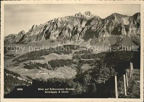 Schwaegalp Kraezernpass Strasse Kat. Schwaegalp