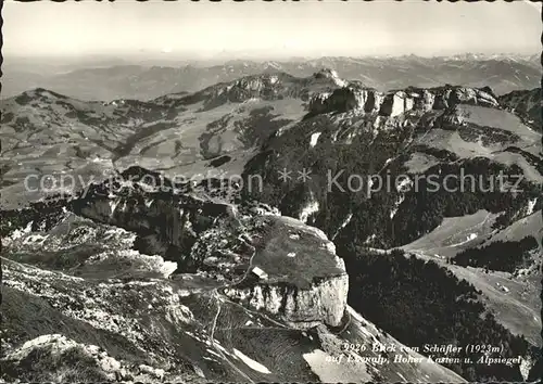 Hoher Kasten Fliegeraufnahme Alpsiegel Kat. Appenzeller Alpen